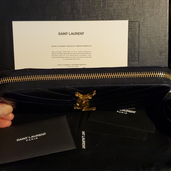 SAINT Laurent Monogram Zip around Long Wallet - Picture 12 of 13